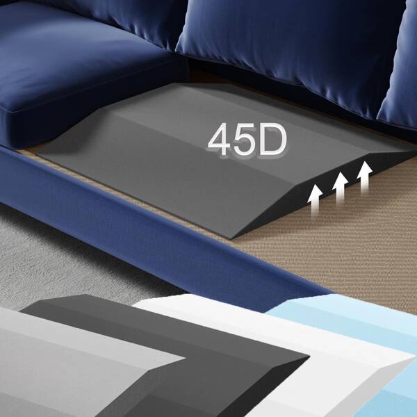 3pcs 45D High Density Foam Sofa Repair Cushions, 20"X20", Woodless, For Living Room And Outdoor Furniture Restoration, Black/White/Gray