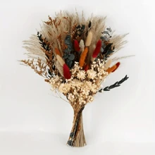 40/70 件人造蒲苇花束 - 含人造桉树和鼠尾草，适用于波西米亚风家居装饰、婚礼、餐桌装饰、新娘花束、情人节和母亲节