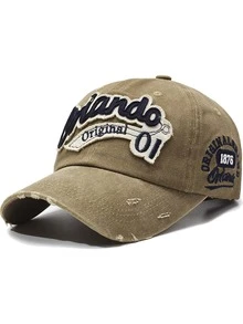 1 Piece ORLANDO 01 STITCHED BASEBALL CAP, UNISEX, ORIGINAL BEAND 1876 ORLANDO EMBROIDERED HAT ON THE SIDE, VINTAGE WASH CHIC CASUAL SUN HAT - Multicolor - View 16