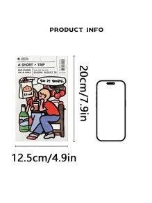 1 pezzo - Adesivo decorativo in carta sintetica a tema cartone animato, adesivo decorativo per borse Guka, per telefono cellulare, computer, valigia, tablet, con divertenti adesivi multipli di cani e gatti
