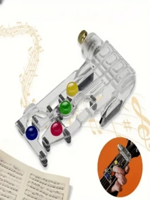 1/2pcs Guitar Accessories Helper, Painless Chord For Beginners, Finger Strength Exerciser, Guitar Practice Aid, Instrument Hand Posture, Gift For Guitar Enthusiasts - Multicolor - View 8