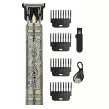 1件装专业电动雕刻理发器，男士理发推杆，个性化理发店刮胡须理发美容工具，父亲节礼物