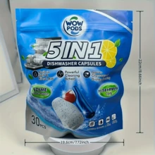 Cápsulas para lavavajillas de alta eficiencia y limpiador de cafetera - Fórmula de triple cámara, 10 veces talla grande poder de limpieza para grasa y manchas, se adapta a todos los lavavajillas, elimina residuos persistentes, mantiene la limpieza y la frescura. Detergente multiusos para lavavajillas de uso intensivo, perlas limpiadoras para vajilla, utensilios de cocina, cubertería y lavavajillas. Eliminación eficaz de grasa y manchas, limpieza sin formaldehído - Tres funciones en una cápsula lavavajillas - Ver 12