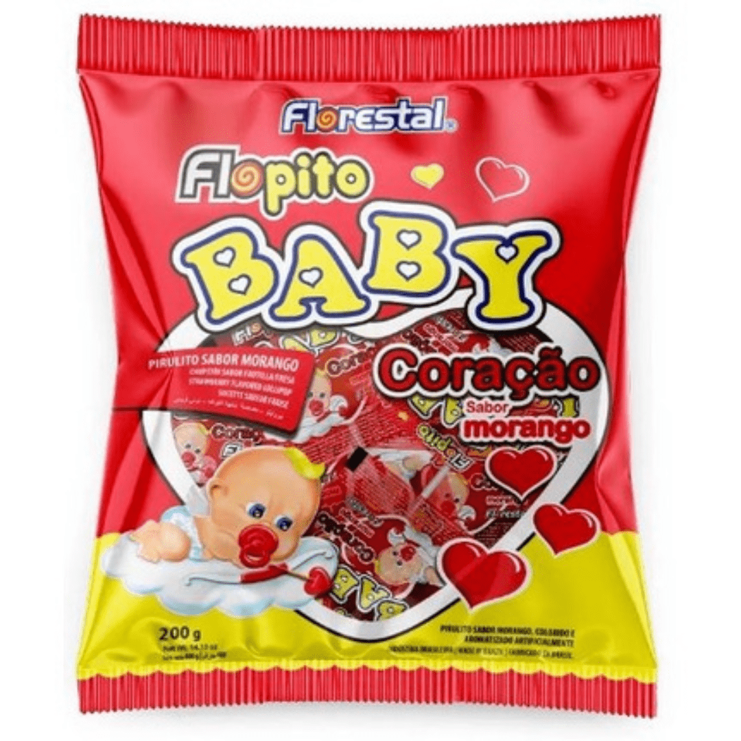 Pirulito coração c/50 Flopito - Florestal