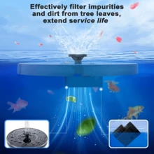 Solar Fountain Pump Kit – With Anti-Collision Rod, Fully Automatic Light-Sensitive Fountain System, Floating Garden Decoration, Suitable For Outdoor Areas Such As Ponds, Pools, Etc