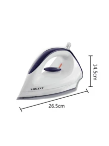 SOKANY 家用电熨斗手持蒸汽熨斗迷你便携学生旅行陶瓷底板设计，适用于各种衣物，恒温熨烫，不伤衣物，可调节温控，过热安全保护