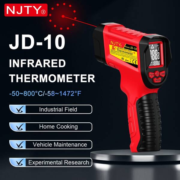 NJTY [Temperature Gun] Handheld Infrared Thermometer Gun - Multi-Point IR Targeting, Non-Contact Digital Temperature Reader, Perfect For Cooking & Pizza Ovens & Industrial Temperature Measuring Tool