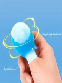 1/2 Waterproof Finger Injury Protection Covers, Suitable For Thumb, Toe, Nail Fungus Treatment, Bathing Finger Covers, Used For Wound Care And Skin Infections, Shower Toe Covers, Transparent Blue Silicone Toe Covers, Suitable For Sports And Daily Use