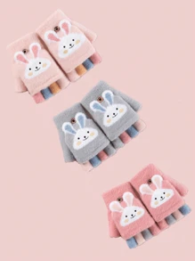 1 paio /3 paia /6 paia Guanti invernali comodi e carini per bambini - Design a conchiglia caldo e freddo, adatti per scrivere e sciare, adatti per bambini di età 3-12 anni