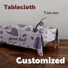 1 Pc Customized Tablecloth With Personalized Text Featuring A Purple Witch Pattern, Made Of Polyester Rectangular Tablecloth, Suitable For Events Such As Parties, Birthdays, Weddings, Anniversaries, Etc - Multicolor - View 7