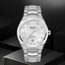 DOXA DOXA Herren automatikuhr - Edelstahlgehäuse & Armband, weißes Diamanten Zifferblatt (Modell D189SSV) - luxuriöse Geschäftsarmbanduhr