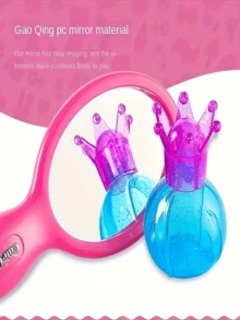 圣诞装饰 18 件儿童角色扮演美发工具玩具套装，美发沙龙玩具套装，配有吹风机、剪刀、美发披肩和造型配件、儿童美发工具、幼儿头发、圣诞礼服