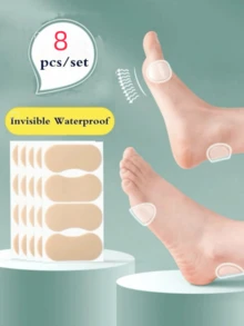 70 片防摩擦鞋跟贴垫，隐形粘合剂保护高跟鞋和皮鞋的脚趾、脚跟和脚踝 - 卡其色 - 查看 4