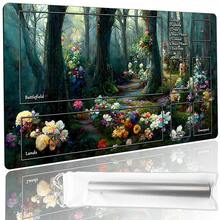 动漫 TCG 游戏垫带收纳袋 - 防滑橡胶底座，光滑布面 - 集换式卡牌游戏配件，适合 MTG/粉丝