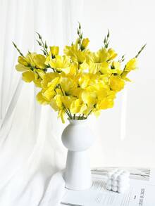 1/5/10 cành lan giả bằng lụa, lan Dendrobium giả, thích hợp để trang trí tường, phòng khách, phòng ngủ, đám cưới, tiệc tùng, bàn ăn. Trang trí nhà cửa, bàn làm việc, nhà bếp, đám cưới, bàn ăn, trung tâm bàn, văn phòng, vườn, ngoài trời, nhà, sân, thích hợp cho mùa xuân, hè, thu, đông. - Màu vàng - Xem 4