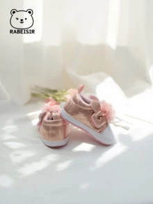 RABEISIR Fashionable And Cute Infant Girls' Shoes, Comfortable Lightweight Anti-Slip Soft Walking Shoes, Suitable For Indoor/Outdoor Parties In Spring And Autumn - Pink - View 9