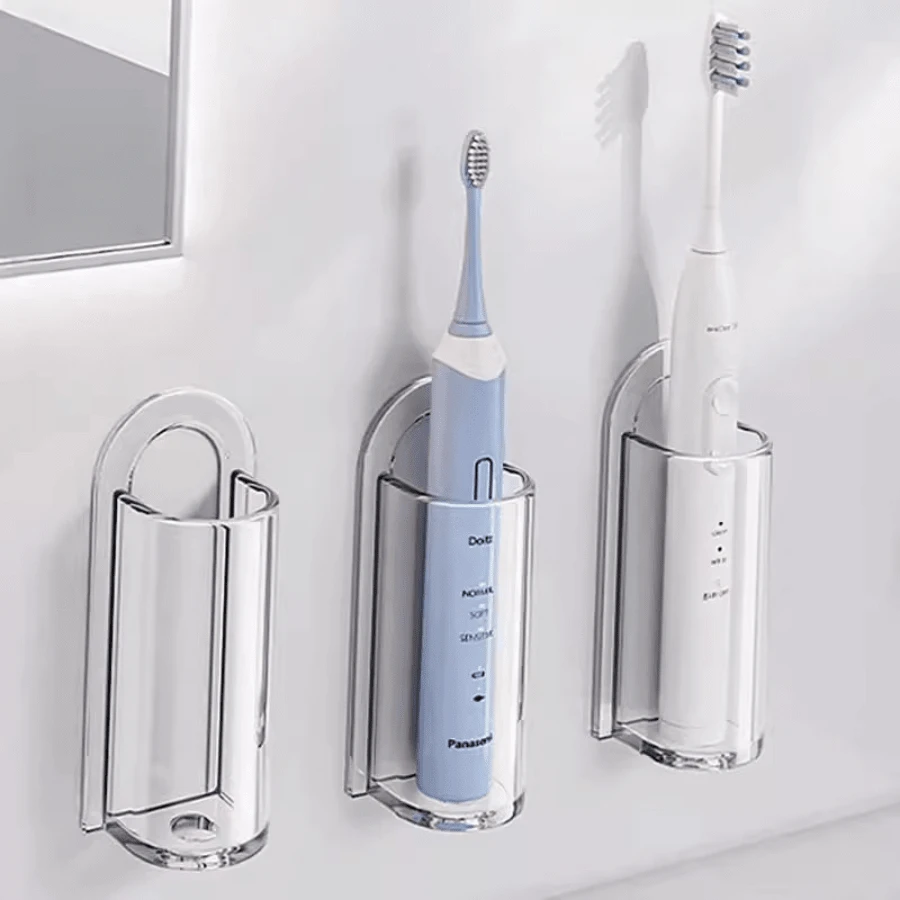 1 件亚克力牙刷架，壁挂式电动牙刷架，适用于浴室，透明牙刷杯架浴室配件，用于存储和整理。 - 彩色 - 查看 1
