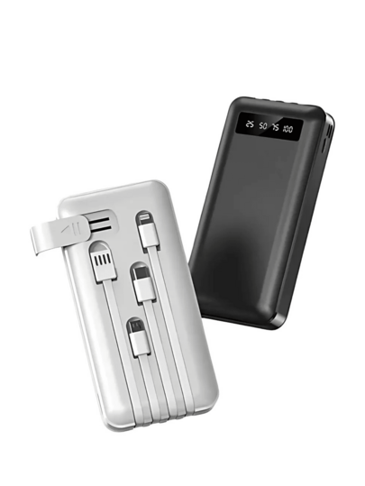 Carregador Power Bank Portátil 20000mah Universal Saida 4 Cabos