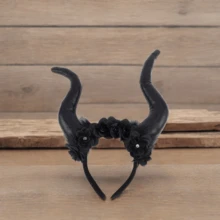 1. Topi Tanduk Super Panjang Setan Hitam Lucu Terbaru, Hiasan Kepala Bunga Kematian, Bando, Dekorasi Panggung Pesta, Alat Peraga Pertunjukan - Hitam - View 8