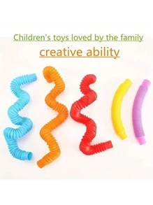 Christmas Decoration 8pcs, 16pcs, 24pcs Sensory & Colorful Interlocking Toys, Fidget Toys And Activities - Learning Tool To Stimulate Children's Fine Motor Skills, Includes Pop Tubes To Ease Stress And Anxiety, Educational Stress Relievers, Party/School Rewards, Classroom Activities, Back-To-School/Festival Gifts, Random Color.