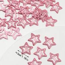20pcs Women's Pink Star Hair Clips & Pins, Bangs Hair Accessories, Adorable Hair Decor For Concerts, Cute Accessories - Pink - View 2