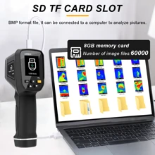 UWEI 1pc Rechargeable Infrared Thermal Imager, 32 X 32 IR Resolution, Handheld 30000 Pixels Thermal Imaging Camera With Colorful Display, 0.01-1 Emissivity Adjustable, With USB Interface And 8GB Image Storage And 1000mAh Built-In Battery