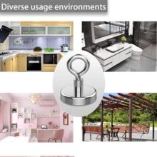 6 Pack Magnetic Hooks For Hanging, Sheep Eye Magnetic Hooks For Cruise Cabins, Grill, Home, Camping Accessories (28 Lbs)