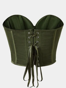 Neues, trägerloses, eng anliegendes Bustier-Top in Schwarz für Frauen, sexy formende Taille