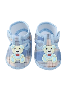 1Pair Cartoon Bear Baby Booties Girl Boy Soft Sole Anti-Slip Shoes Toddler Socks Shoes Baby Schoenen Newborn Shoes First Walkers 0-12Months