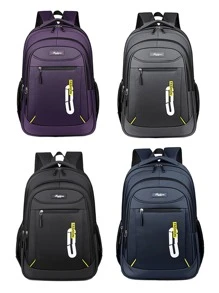 Leisure School Bag Male Canvas Simple Backpack Male Korean Version Backpack Large Capacity Middle School Bag Computer Travel Bag Laptop Backpack School Backpack Book Bag Black Backpack Travel Outdoor Water-Proof Step Into Spring Vacation Travel Backpack Laptop Bag Gift Bags For Travel Big Bag Boy Essentials School Supplies Backpack For Travel Office Accessories School Bag For College Bag For School