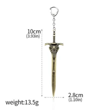 1 pezzo Portachiavi/ Ciondolo alta qualità Spada di Artorias di Dark Souls 3, Spada del cavaliere Camminatore dell'Abisso, Accessorio per uomo, borsa, cosplay