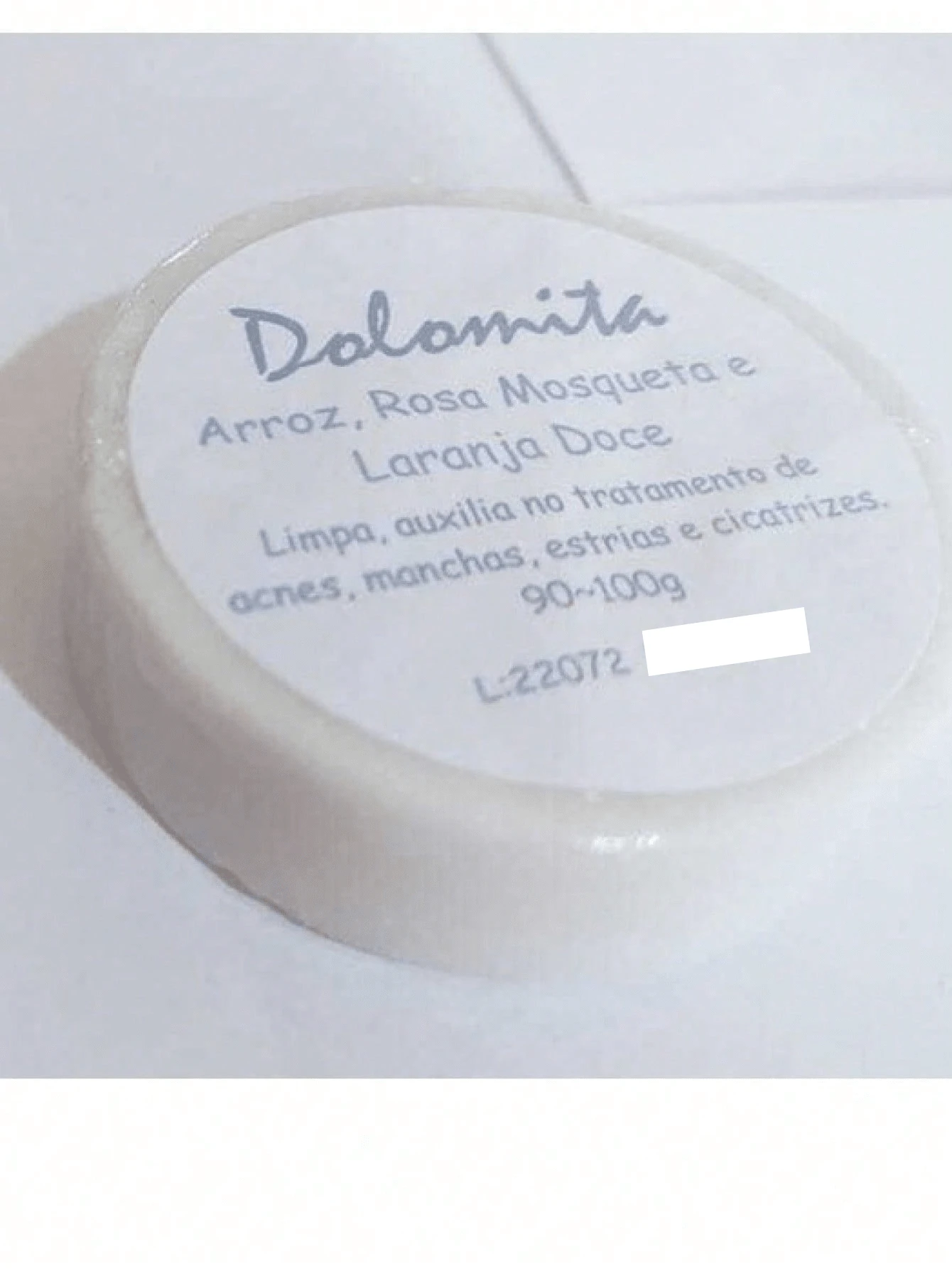 Sabonete de Dolomita 90g Clareador Manchas - Cinza - Visão 1