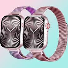 Slim Milanese Watch Strap Compatible With Apple Watch Band Women/Men 40mm 42mm 41mm 38mm 44mm 46mm 45mm 49mm Smartwatch Accessories,Magnetic Elegant Slim Design Bracelet Wristband Strap Compatible With IWatch Bands Series 10/9/8/7/6 5/4/3/SE/2nd Generation/Ultra/2,As A Gift For Friends And Family