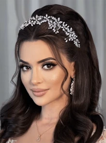 1 pièce Peigne à cheveux avec perles et strass, accessoire de cheveux de mariée minimaliste, coiffe faite main pour femmes