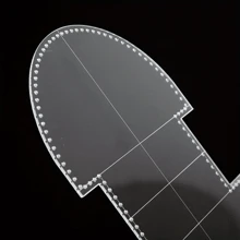 قالب نموذج خياطة شفاف من الاكريليك قطعة واحدة، مناسب للحرف اليدوية من الجلد لصنع المحافظ DIY