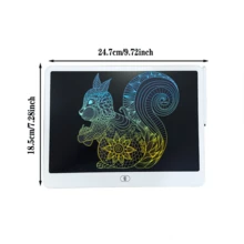 1 pieza Tableta de escritura LCD de 13/16 pulgadas, Pizarra de garabatos para niños, Tablero de dibujo LCD de pantalla grande