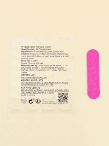 24张夏日清新可爱青蛙美甲贴纸，包含1个指甲锉和1卷双面胶带，美甲用品 - 綠色 - 查看 4