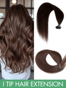 12-24 Inch Luxury Pre-Bonded I-Tip Hair Extensions, Human Hair, Micro-Loop Technology, Natural Black Color, Elegant Straight, Easy To Wear, Non-Damaging, Suitable For All Hair Types And Ethnicities, Ponytail Extensions - Multicolor - View 28