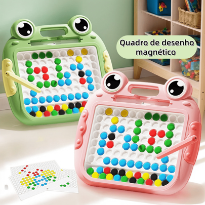 Lousa Mágica Caneta Magnética Prancheta Infantil Educativo Cartelas Desenho
