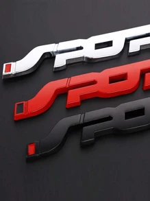Custom Solid Metal 3D Car Stickers With Sports Logo MODIFIED In English SPORT