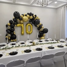 1 Peça Balões com Números de 0 a 9, Balões Números de 32 polegadas, Balões de Aniversário com Alfabeto de 0 a 9, Balões de Hélio para Suprimentos de Festa, Tamanho Grande, Números Dourados para Chá de Panela ou Despedida de Solteira
