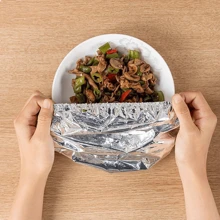 10/20/30/40/50pcs Reusable Aluminum Foil Food Covers, Suitable For Kitchen And Dining Table - Heat Insulation, Food Preservation For Picnic, Camping And Home Use, Reusable Food Packaging