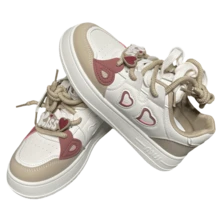 Love Shoes Cute Anti Slip Casual Shoes Cute Platform Fashion Women's Shoes Sneakers - Blanco - Ver 9