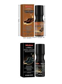 100ml (Schwarz) (Braun) Wildleder Schuhpflege & Conditioner - Farbe erneuern, matter Finish Wildleder Reiniger für Wildlederarbeiten, Wildledertaschen, Wildlederbekleidung, Wildlederschuhe, Wildlederpolster, Leder Reinigungs- & Pflegeprodukt, Jacke, Reinigung, Aufhellen & Konditionieren von Hafer Schuhen & Stiefeln