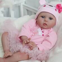 50cm Newborn Girl Doll, Realistic Handmade Art Doll Vinyl Weighted Fabric Body, High-End Painted Gift Set, Suitable For Children Aged 3 And Above,Dolls For Girls And Boys,Collectible Art Doll, Christmas/Birthday/Thanksgiving Gift - 混合色 - 查看 5