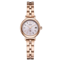 Orient ORIENT Women's Electronic Watch Rose Gold Stainless Steel Strap White Dial Waterproof Calendar Frame SWG02001Z0