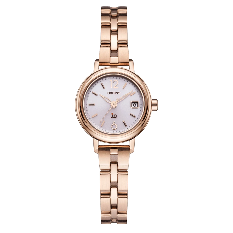 Orient ORIENT Women's Electronic Watch Rose Gold Stainless Steel Strap White Dial Waterproof Calendar Frame SWG02001Z0