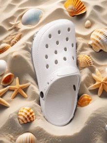 Men's New Design Breathable Soft Sole Non-Slip Hollow Slippers, Suitable For Home, Outdoor, Beach, Summer Sandals - White - View 6