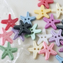 10/20 件珠光闪亮彩色双眼海星纽扣，用于毛衣、羊毛衫、衬衫和 DIY 的缝制装饰纽扣 - 彩色 - 查看 9