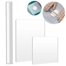 1 件/3 件丙烯酸板/滚筒，用于 DIY 艺术和工艺品中使用的聚合物粘土工具 - 無色 - 查看 9